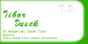 tibor dusek business card